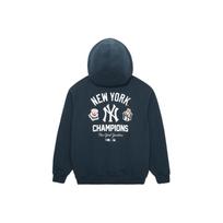 New Era FW25 MLB Team Series New York Yankees Pullover College Style Hooded American Vintage Letter Logo Embroidered Long Sleeve Sweatshirt 14742030 S gray
