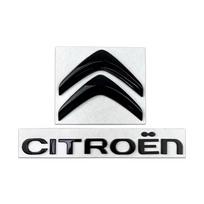 Metalinis automobilio priekinis galinis emblemos ženklelis Vairo emblema Citroën C1 C2 C3 C4 C5 Elysee Picasso Pakeičiami logotipo priedai black