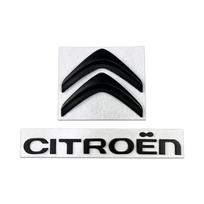 Metalinis automobilio priekinis galinis emblemos ženklelis Vairo emblema Citroën C1 C2 C3 C4 C5 Elysee Picasso Pakeičiami logotipo priedai matinė juoda spalva
