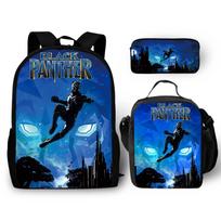 Marvel Juodoji Pantera Pradinuko Kuprinė Trys Dalys Kuprinė Portfelis Pieštukinė Lunch bag