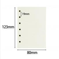 Heart Polka Dot Journal Snap Closure Binder Notebook Durable A7 Loose Leaf Notebook  Students 40pcs refills white