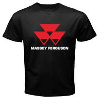 Massey Ferguson Red Logo Black Cotton T-shirt XXXL black
