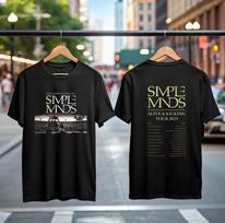 SIMPLE MINDS BRING ALIVE  KICKING TOUR 2025 Double Sided T Shirt Full Size S-5XL XXXL gray