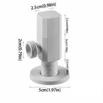 Cream White Angle Valve Solid Brass Three-way Faucet Filling Valve Triangle Valve  Washing Machine balta
