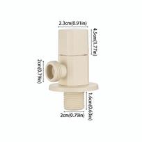 Cream White Angle Valve Solid Brass Three-way Faucet Filling Valve Triangle Valve  Washing Machine