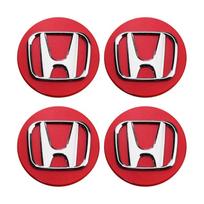 4 VNT. 58MM/69MM Automobilio Stiliaus Ratų Centriniai Dangteliai Stebulių Dangteliai Emblemos Aksesuarai Honda Odyssey Spirior CR-V Civic HR-V City Accord red
