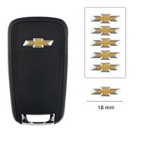 14mm Aliuminio Automobilio Nuotolinio Rakto Emblema Radijo Mygtuko Lipdukas Chevrolet Colorado Cruze Spark Captiva Malibu Trax Aveo Camaro Rui gray