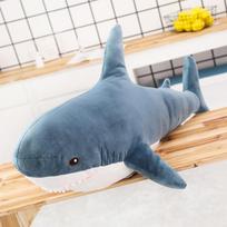 30/45/60Cm Cute Shark Plush Toy Soft Stuffed Speelgoed Animal Reading Pillow For Birthday Gifts Cushion Doll Gift 45cm gray