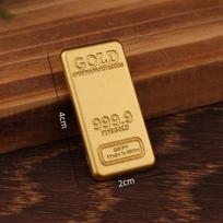 Mini Gold Bars Decorative Frame: Realistic Alloy Gold Bricks with Wealth-Attracting Ornaments and Small Accessories beige