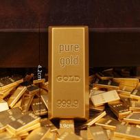 Mini Gold Bars Decorative Frame: Realistic Alloy Gold Bricks with Wealth-Attracting Ornaments and Small Accessories