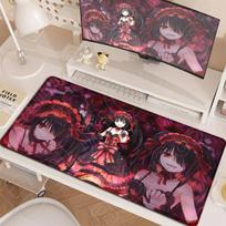 XXL Anime Girls Tokisaki Kurumi Mouse Pad New Hot Date A Live Game Laptop Desktop Mats Large Locking Edge Rubber Keyboard Carpet 30cmx60cm(11.8x23.6inch)