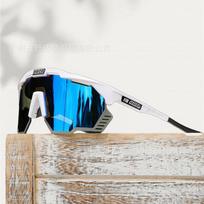 SCICON KUNKEN poliarizuoti akiniai dviračių sportui, tas pats modelis, kurį dėvėjo Bogača „Tour de France“ White frame, blue lens（