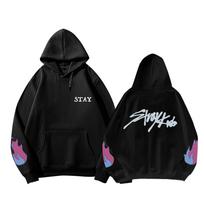 Stray Kids DO IT Pop-Up Tour Hoodie - Unisex Oversized Pullover Sweatshirt with Pink Graphic Print for STAY Fans(Fleece-Lined) M black