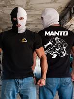 T-Shirt Manto Wrestler Hanging on the Shoulder M white