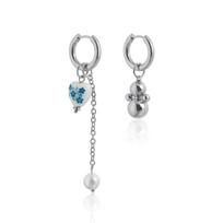 Blue and White Chinese Style Imitation Pearl Pendant Necklace Hypoallergenic Trendy Jewelry for Dinner Party Accessory silver earrings