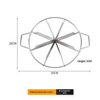 Stainless Steel Cake Cutter Slicer Pastry Portion Marker Pizza Pie Divider Even 4-10 Slices Cake Portioner Baking Tools Kitchen