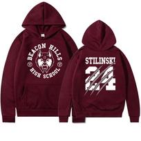 Paauglių vilkas Stiles Stilinski 24 Hoodis Mccall 11 Madingas spaudinys Streetwear Vyrai Moterys Sportiniai džemperiai Hoodis Harajuku Drabužiai S black