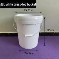 Patvarus 20L baltas plastikinis kibiras su dangčiu pramoniniam naudojimui 25L thickened spiral lid new material