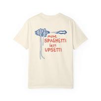More Spaghetti Less Upsetti Tshirt Forkful Of Pasta Illustration Highquality Tshirt Fashion Trend Casual And Comfortable M gray