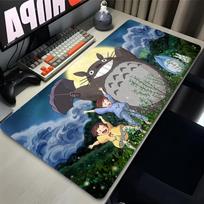 Pelės padėklas Biuro Nešiojamojo kompiuterio Rožinis Sakura Pelės padėklas XL Japonų Anime Kawaii T-totoros Prailgintas stalo kilimėlis Žaidimų aksesuarai Klaviatūros padėklas 30cmx60cm(11.8x23.6inch) gray