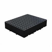 tvirtasDuty Plastikinis padėklas atsparus vandeniuiatsparus sujungiamas Pakrovimo lentyna Daugkartinio naudojimo Sandėlis 50*40*10cm juoda