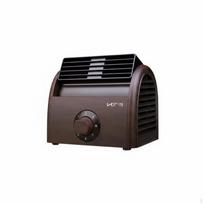 Bladeless Desk Fan Low Noise Retro Table Comp Electric T Size Cooling for Students, Office Brown Wood_Standard gray