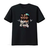 T Shirt Da Uomo Con Hot Migos Culture Iii Stile Tha1473 Vintage Washed Fashion Slightly Soft Versatile Comfortable Graphic 2XL black