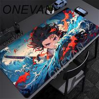 Anime Demon Slayer Muichiro Mousepad Keyboard Computer Office Table Mats XXL Rubber Anti-slip Gaming Keyboard Mat 400X900mm 30cmx60cm