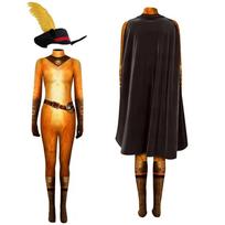Batuotas Katas Vaikų Kostiumas Apranga Katės Herojaus Kombinezonas su Apsiaustu Helovino Cosplay Vaidmenų Žaidimo Šventinis Kostiumas 150 black