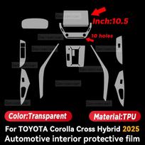 For TOYOTA Corolla Cross 2025 Car Interior Center Console Transparent TPU Protective Film Anti-scratch Repair Accessories RHD