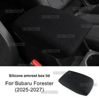 For 2025 2026 2027 Subaru Forester Silicone Armrest Box Lid Cover Car Center Console Tray Box Accessories LHD RHD Silicone black