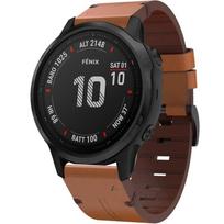 QuickFit Leather Band 20mm for Garmin 5S/6S/7S, Brown black