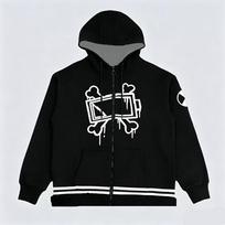 Žudikių dronai Cosplay Užtraukiama su gobtuvu striukė Vyrams Moterims Užtraukiama su gobtuvu sportinė striukė Streetwear Gotikinis raštas Striukė Laisvalaikio ilgomis rankovėmis viršutiniai drabužiai XXL gray