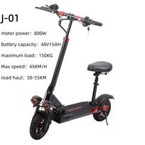 J01 Elektrinis paspirtukas 48V 15Ah 800W Sulankstomas E-paspirtukas Suaugusiems 10 colių Visureigio padanga Suaugusiųjų Elektrinis paspirtukas Su sėdyne J01-800W48V15AH//**-TT