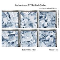 6 vnt. vonios lipdukas Neslystantis vandeniui atsparus 3D efektas Lipnus vonios kambario lipdukas PVC nuimamas dekoratyvinis freskas 15x15cm YG19