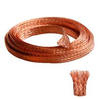 1/5/10M Vario pintos movos skarduotas dengimas 2 4 6 8 10 12 15 18 25 mm išplečiamas metalinis apvalkalas ekranavimo signalo vielos kabelis ekranuotas Red Copper-2mm-1M