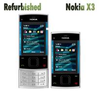 Atnaujintas originalus Nokia X3 Unlocked X3-00 slankiojamasis mobilusis telefonas su 1 SIM kortele 1 Battery 1 Charger mėlyna
