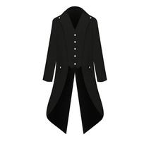 Helovino vyrų mados frakas Striukė Goth Uniform Kostiumas Praty Outwear paltas M juoda
