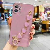 Prabangi dengta grandinėlė su meilės širdelės apyranke dėklas ant Oppo Realme Gt Neo 2 3 3T Master Edition C21y 2t 5G dangtelis Neo2 Realme GT Neo 2