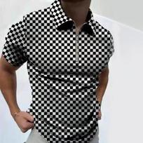 Nauji polo marškinėliai su užtrauktuku megzti žakardo vyriški marškinėlių viršūnės 3XL gray