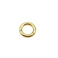 Titano plieno didelis žiedas nosies/lūpų auskarui – Paprastas universalus dizainas nosiai, lūpoms ir ausies kremzlėms. 2x8mm Titanium auksas