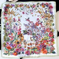 Naujas 100% natūralus tikro šilko šalikas Kaklo skarelė Foulard Moteriška bandana Skarelės Moterims Hidžabo skara Apklotai Kvadratinė skarelė Real Silk 53x53cm white