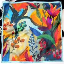 Naujas 100% natūralus tikro šilko šalikas Kaklo skarelė Foulard Moteriška bandana Skarelės Moterims Hidžabo skara Apklotai Kvadratinė skarelė Real Silk 53x53cm white