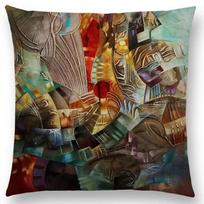 New Gorgeous Abstract Art Painting Mysterious Color Vortex Fantasy Geometry Retro Cushion Cover Car Sofa Throw Pillow Case 66x66cm auksinė
