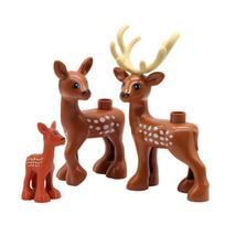 Dideli konstravimo kaladėlės Gyvūnų dalys Zoologijos sodas Rinkiniai Dinazauro surinkimo priedas Suderinamas su Duplon kaladėlėmis Juros periodo žaislai Vaikams Dovana brown