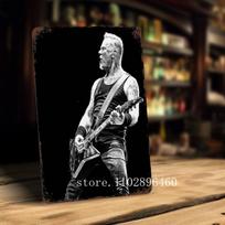james hetfield Metalinės Plokštelės ir Iškabos sienų dekoras Vintažinės Skardinės Iškabos Kapitono Metalinis Plakatas Dekoravimas Barui Pubui Klubui Sienų Dekoravimas 20x30cm（7.8x11.8inch）