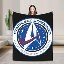 Stars Treks Enterprise Crew  Blanket Quality Soft  Throw Blanket Winter Airplane Travel Outdoor Pattern Bedspread 30x40in black