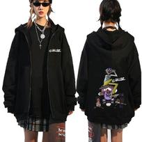 Rock Band Gorillaz Graphic Zipper Hoodie Men Women Casual Oversized Zip Up Jacket Coat Unisex Fashion Retro Gothic Streetwear S juoda