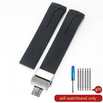 Neslystanti, labai elastinga, juoda-oranžinė, 20 mm, Tissot T-Touch 21 T047 T013 T33 specialios jungties, atspari senėjimui silikoninė laikrodžio apyrankė 20mm sidabras/juoda