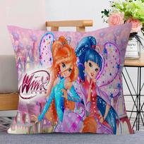 Mergaitė W-Winx Klubai pagalvės užvalkalas sofos pagalvės užvalkalas namų kambario dekoracija vaikų dovana 16x16Inch